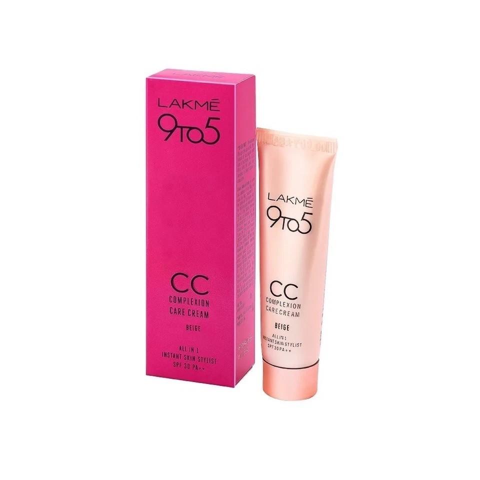 Lakme 9 To 5 CC Cream Mini, 01 - Beige, Light Face Makeup 9 G