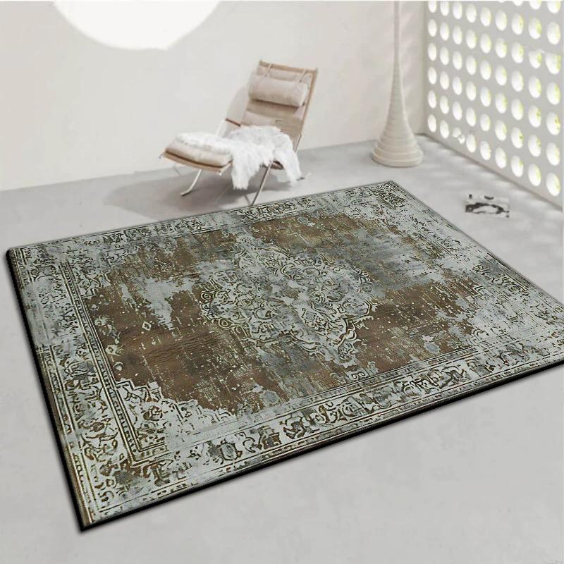 Amerikanischer Stil Persien Großer Teppich Wohnzimmer Dekoration Zuhause Sofa Bereich Teppiche Schlafzimmer Garderobe Fußmatte Waschbar Rutschfest