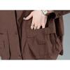 Fashion Single Breasted Solid Color Jackets Spring All Match Loose Casual Long Sleeve Pockets Coats Women's Clothing