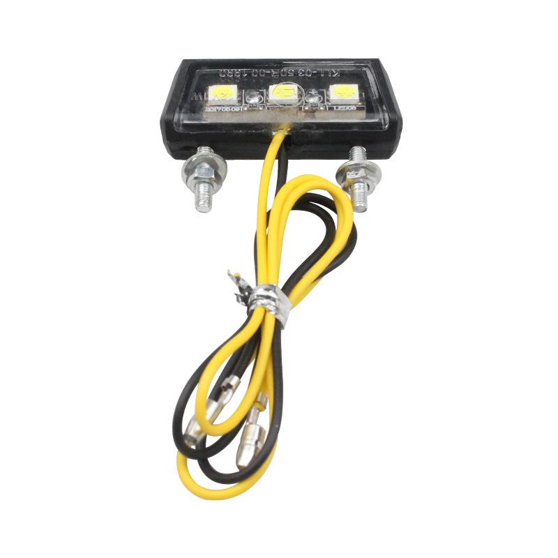 Motorcycle Modification Accessories License Plate Lights 12V License Plate Decorative Tail Lights, License Plate Lighting Small Lights Warning Lights