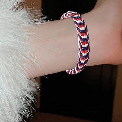 Ukraine String Thread Bracelet Country Flag Code Bracelet Handmade Braided Rope