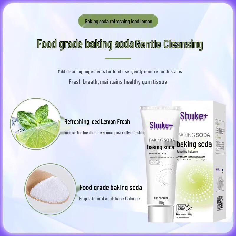 Pasta de dientes Shuke Refrescante Hielo Limón Bicarbonato de Sodio
