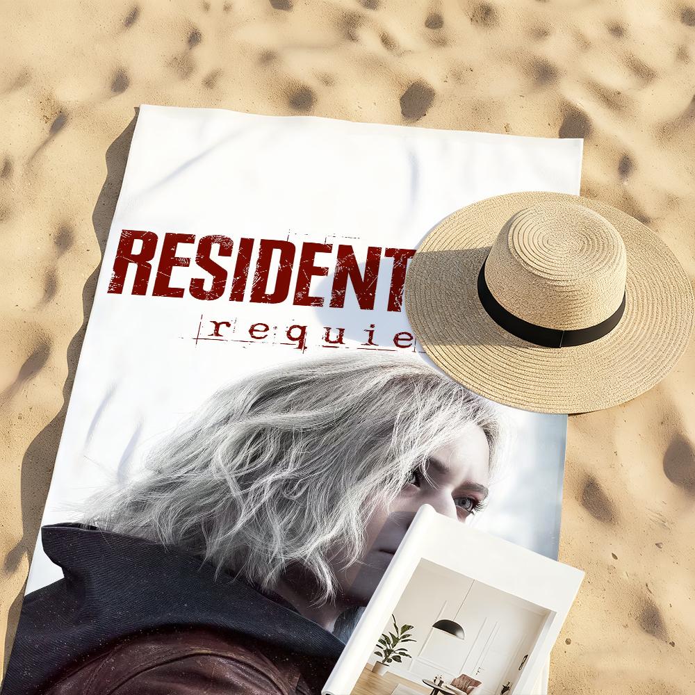 Classic Game R-Resident E-Evil Requiem Towel Soft Pool Gift For Travel Gym Shower Camping Quick Dry Sports Large Beach Towels