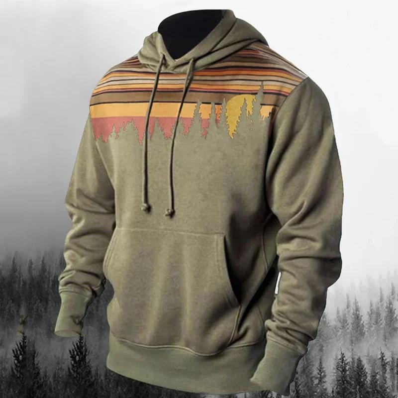 Модные мужские толстовки с капюшоном с принтом 3D-креста — фото 5