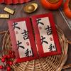 6pcs Blessing Chinese Calligraphy Red Envelopes Hongbao Red Packet New Year Money Pocket  Bonus