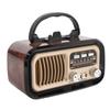 Retro Radio with   Spker Memory Card USB Playback Solar Battery Powered Rechargble Portable AM FM Radio for Outdoor Camping