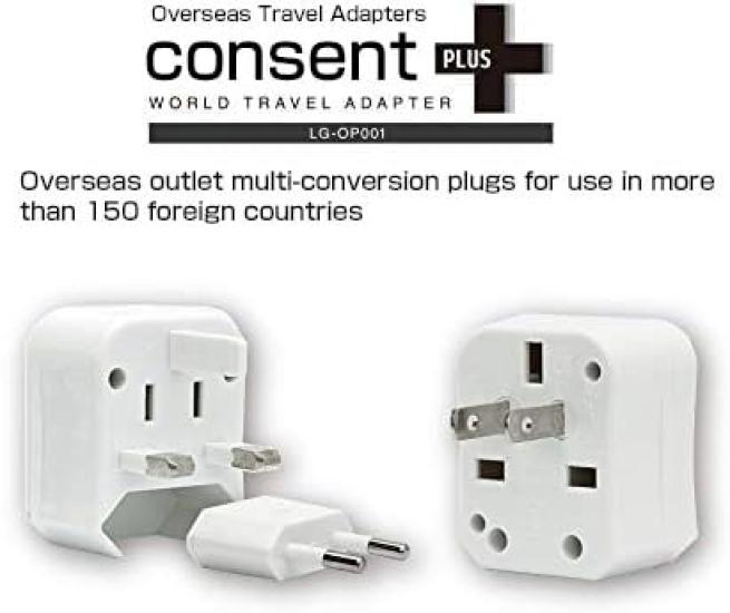 Logic Overseas Conversion Plug Outlet PLUS Compatible with 150 Countries Plug with Storage Case Compatible with Europe America Australia South Korea