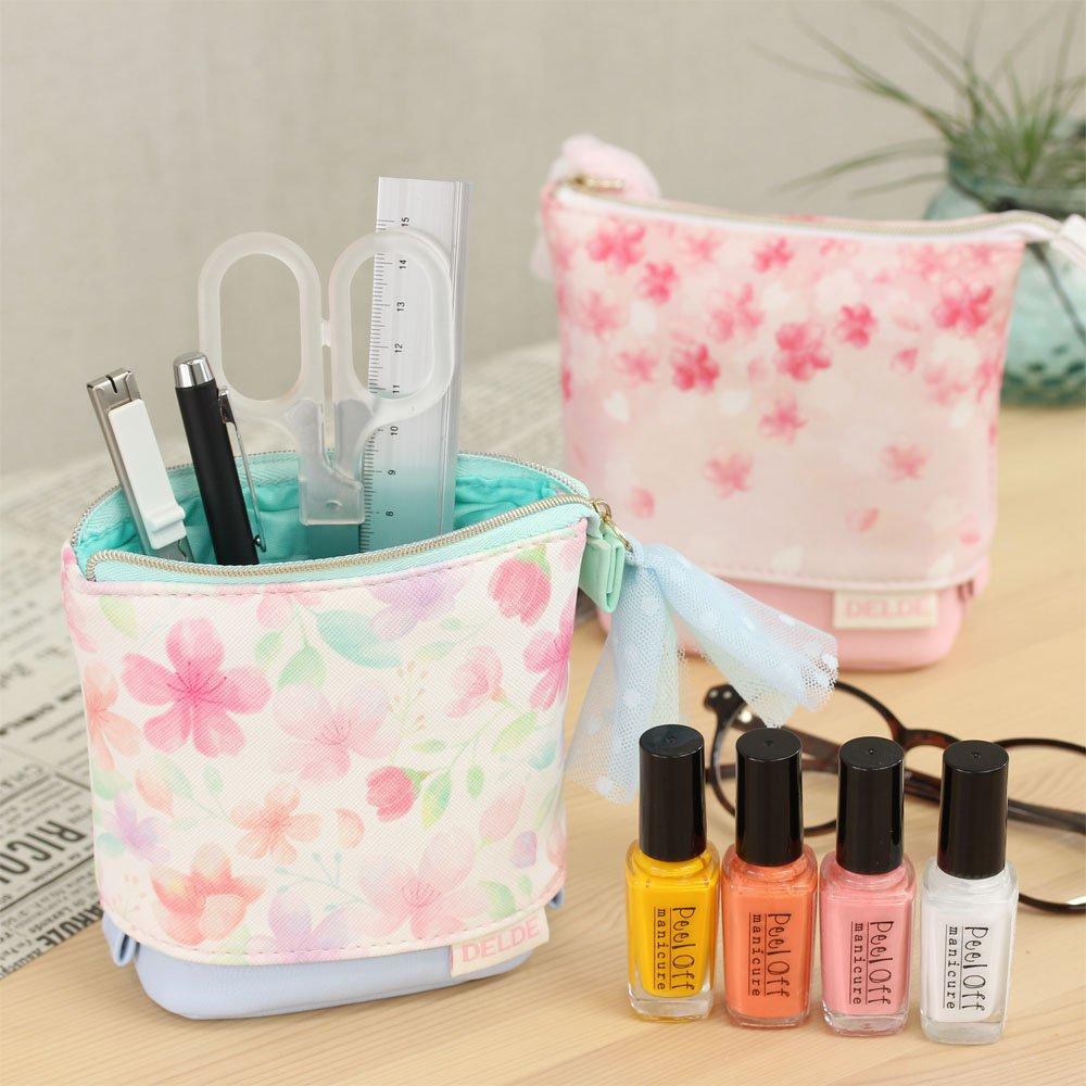 Sunstar Stationery Cosmetic Pouch, Delde Happy Spring, Sakura White, S3791491