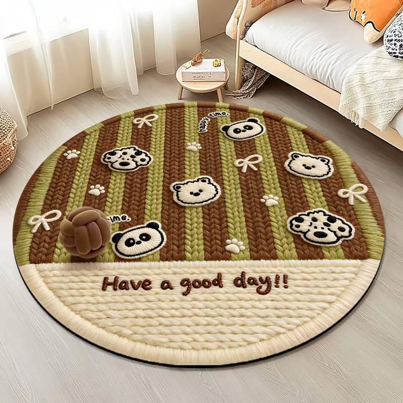 Cartoon Puppy Rug: Dirt-Resistant, Easy-Clean Decorative Mat for Living Room, Sofa, Coffee Table, or Outdoor Camping
