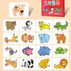 1 Set Lernspielzeug Kinder Tierpuzzles für Kleinkinder Jungen Mädchen Tiere lernen Memory-Karten Zuordnungsspiel