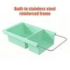Silicone Freezer Tray with Lid Food-Grade Ice Cube Mold Easy-Release Leak-Proof Stackable