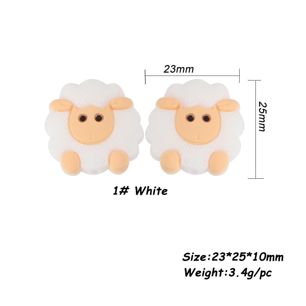 

Kovict 10pc Sheep Silicone Beads For Jewelry Making Bulk Beads For DIYJewelry Accessories Charms For Bracelet 10pcs белый