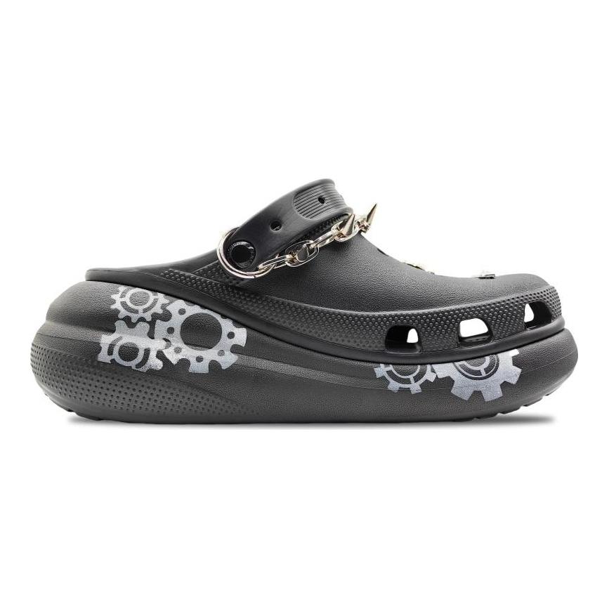 Crocs Classic Crush Mechatpunk Gift Box Punk Style Clogs Unisex Black
