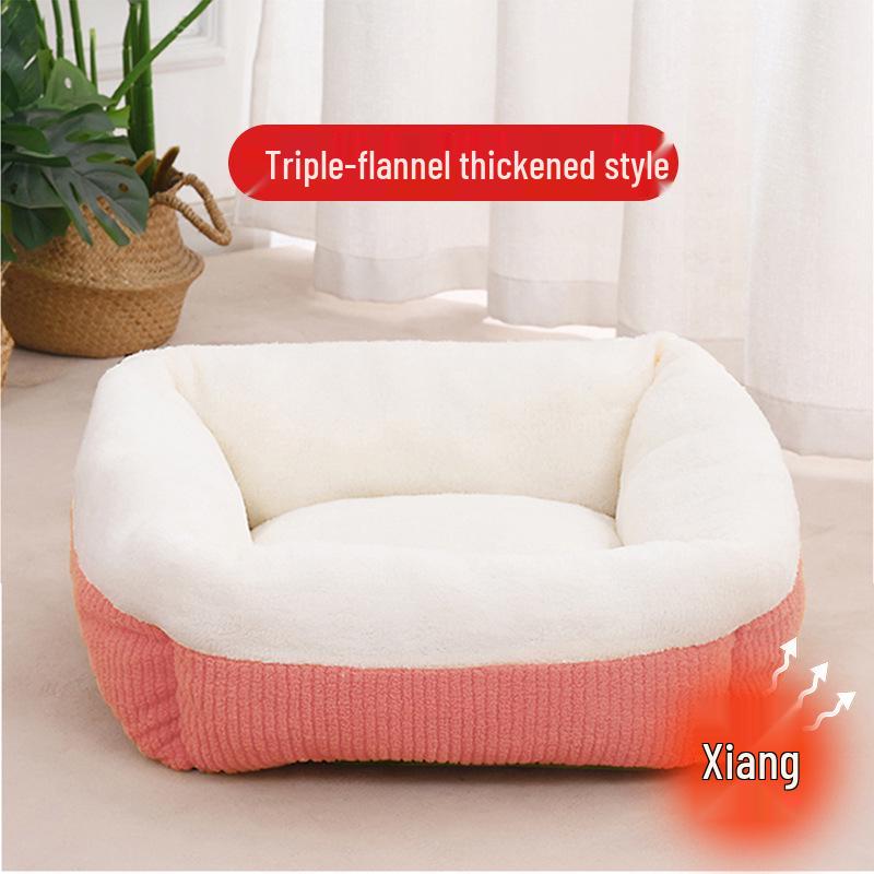 Four Seasons Universal Cat Nest: Warm, Semi-Enclosed Pet Cushion and Bed for Cats and Small Dogs