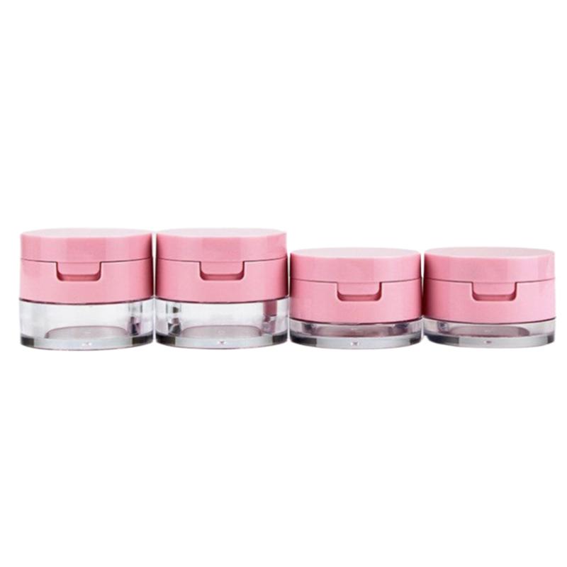 1Pcs 3G/5G Portable Powder Box Empty Loose Powder Container With Sieve Mirror Cosmetic Sifter Loose Jar Travel Makeup Container