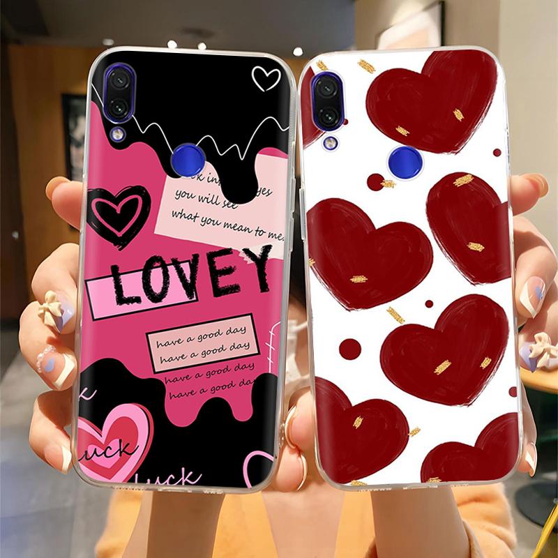 Soft Case For Xiaomi Redmi Note 7 Cover Flowers Soft TPU Silicone Phone Cases on Redmi Note7 Pro Protective Back Cover Fundas