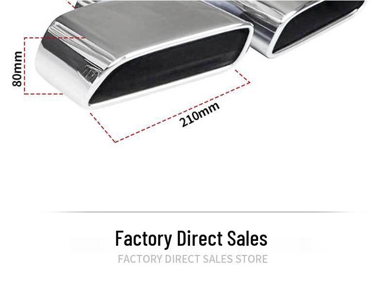 Automobil Edelstahl Schwarz Titan Auspuffrohr Quadratischer Auslass für BMW