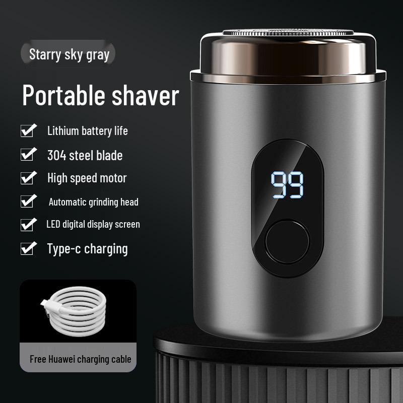Xin Bai Lu Men s Portable USB Rechargeable Electric Shaver with Digital Display