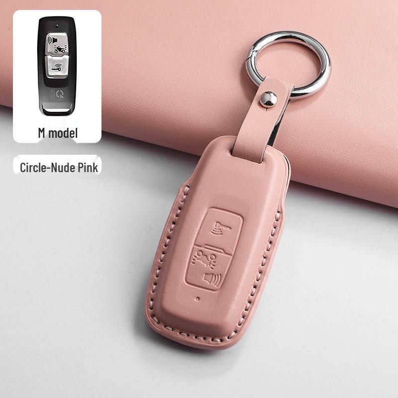 Pink Two-Button Key Case for Honda Motorcycles: Click150, Vario150, PCX160 - Designed for Women