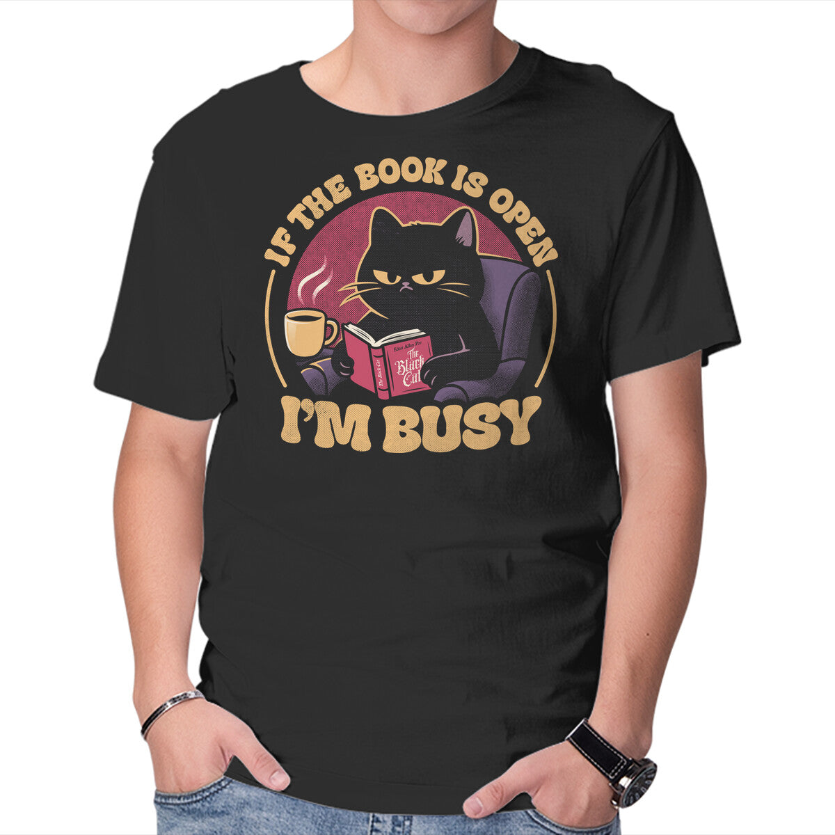 Unisex Crew Neck T-Shirt I m Busy Graphic Short Sleeve Casual Tee M
