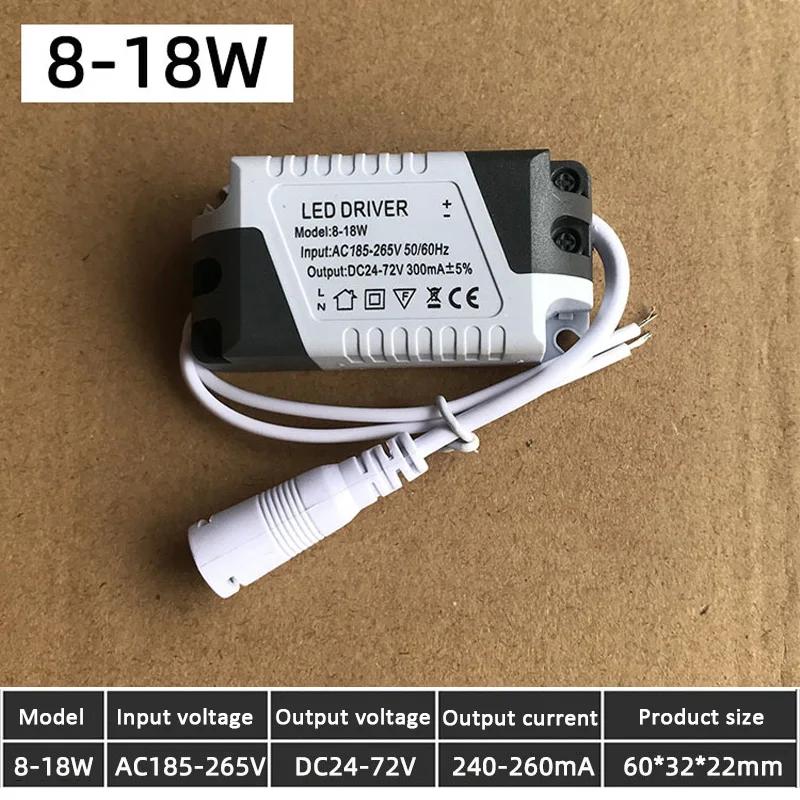 

LED Constant Current Driver 8-24W 8-18W Power Supply Adapter Unit Light Transformer DC24-72V DC24-96V Suitable For LED Lights