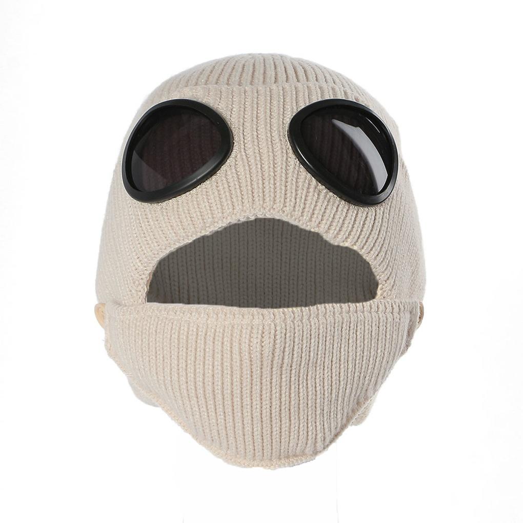 Unisex Mask, Goggles, Beanie Hat, Winter Board Knit