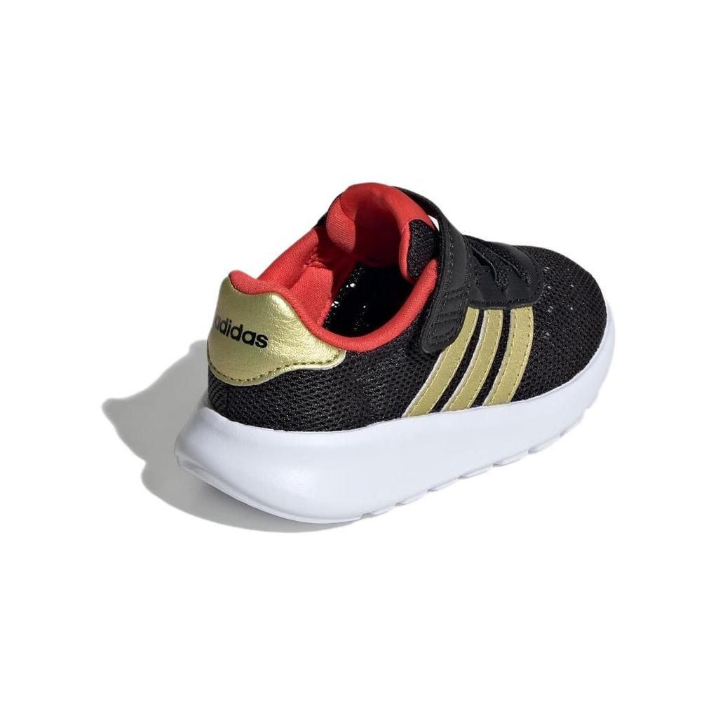 Adidas Neo Lite Racer 3.0 Synthetic Leather Fabric Comfortable Non-Slip Wear-Resistant Low-Top Walking Shoes Baby Shoes Black Gold Red IG8957
