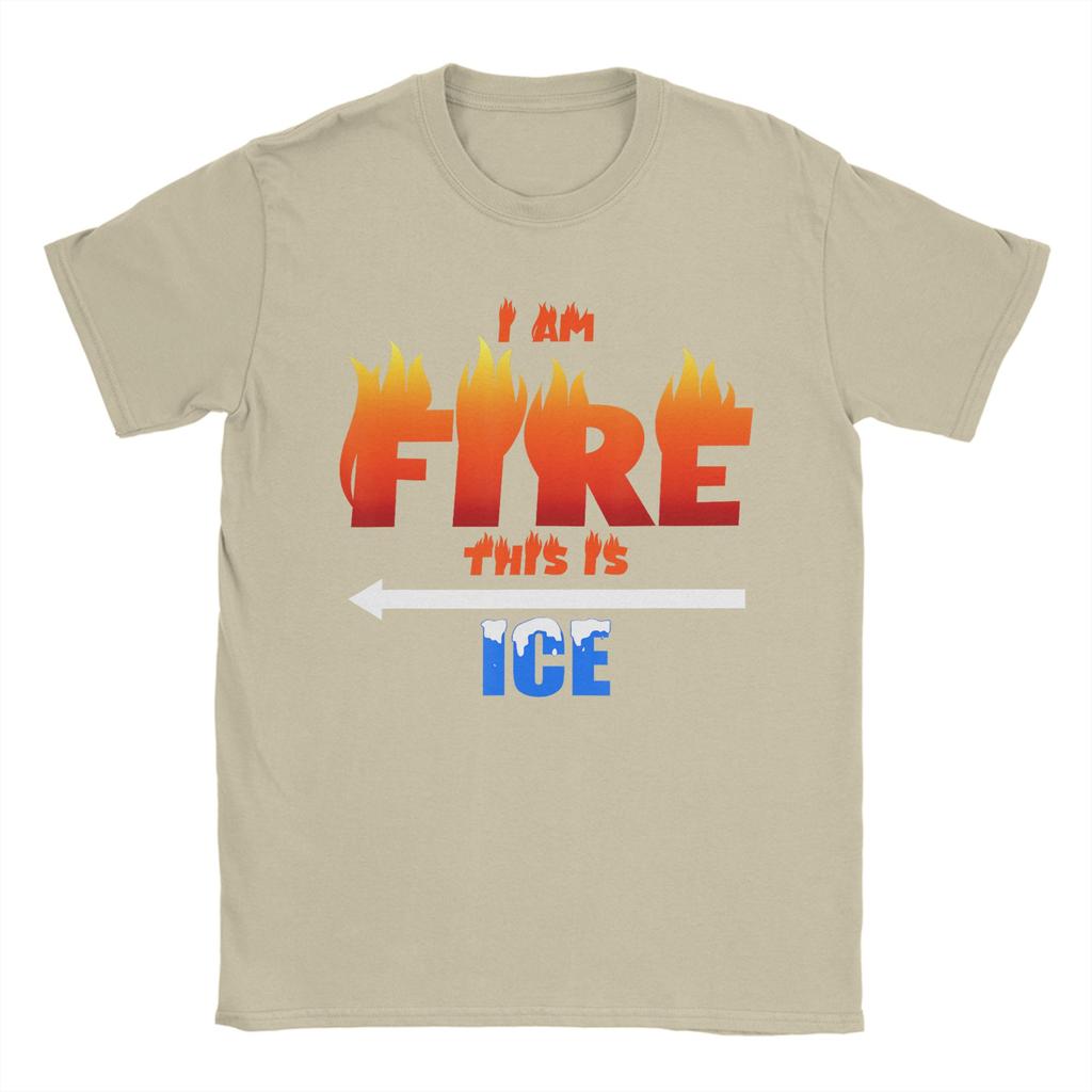 Funny Ice and Fire Costume Halloween () Cotton T Shirt For Unisex Summer Streetwear T Shirts O Neck Harajuku Tee Shirt