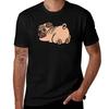 Funny Pug Butt Dog Illustration Tshirt Big And Tall Solid Color Tshirt