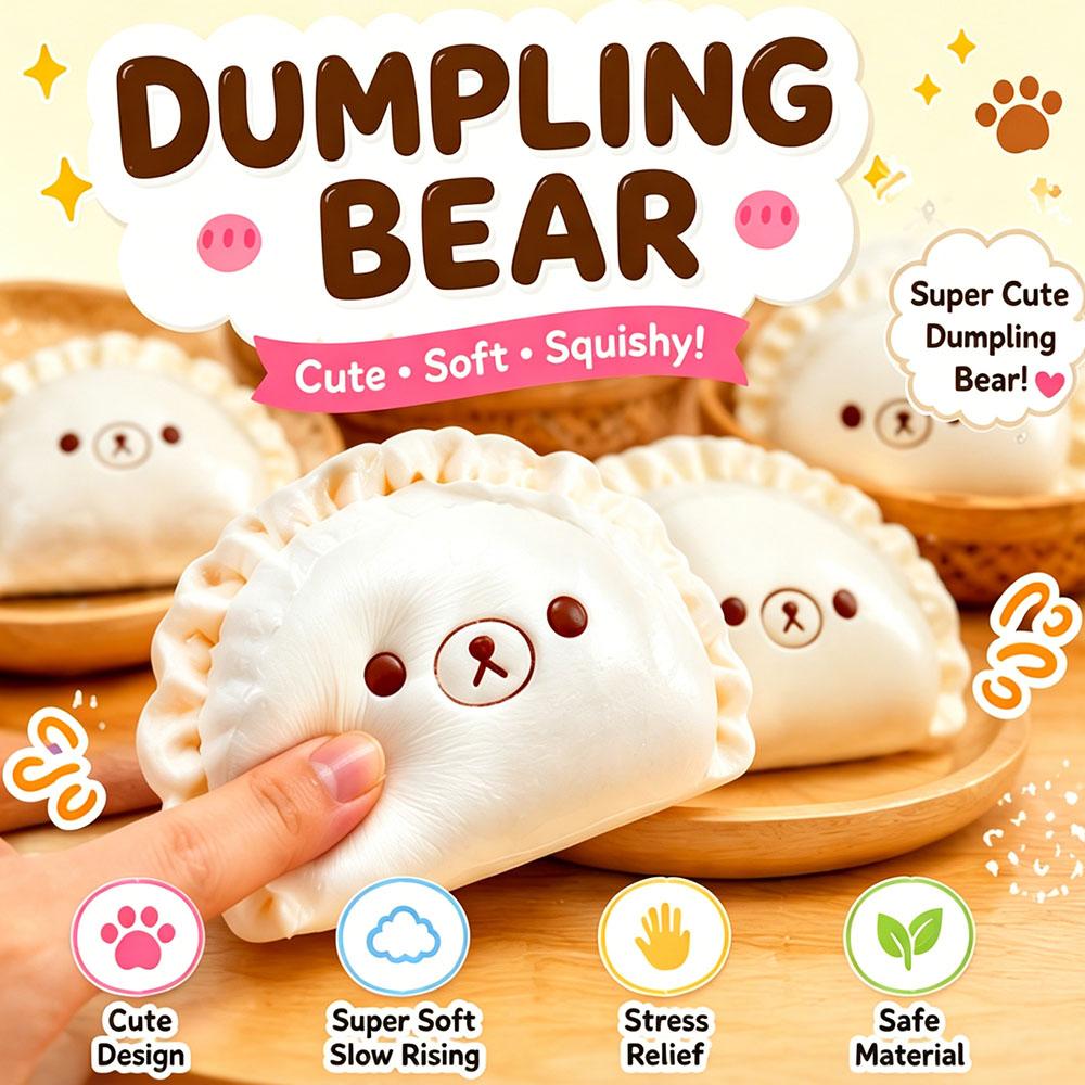 Creative Bear Bao Bun Squishy Soft Butter Moist Squeeze Figure Fidget Sensory Anti Stress Novelty Gag Gift Desk Ornament Idea
