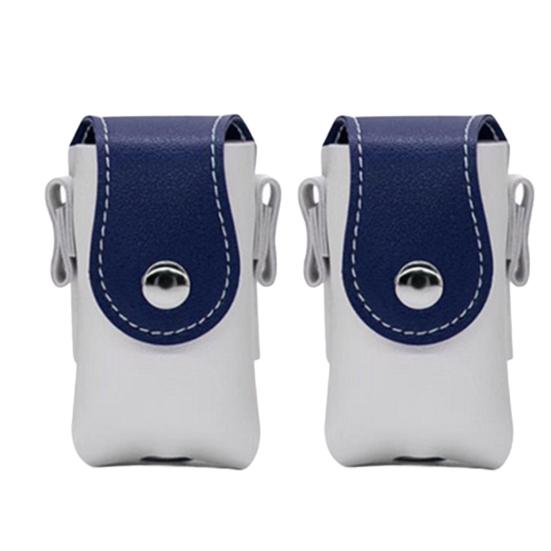 2Pcs Golf Ball Bags Faux Leather Golf Ball Protection Pouch Outdoor Hanging Keychain Mini Waist Bag for Golf Balls And Tees