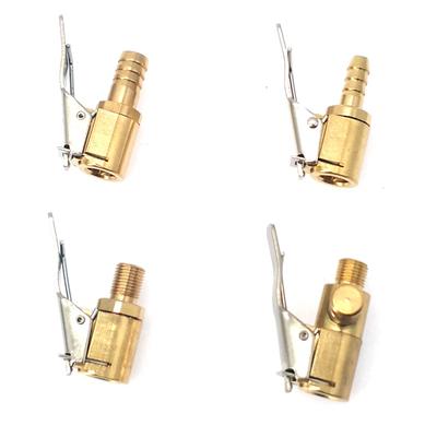 Gonfiatore per Pneumatici Auto, Valvola Pompa, Connettore Adattatore a Clip in Ottone per Valvole Pneumatici Ruote Auto 8mm