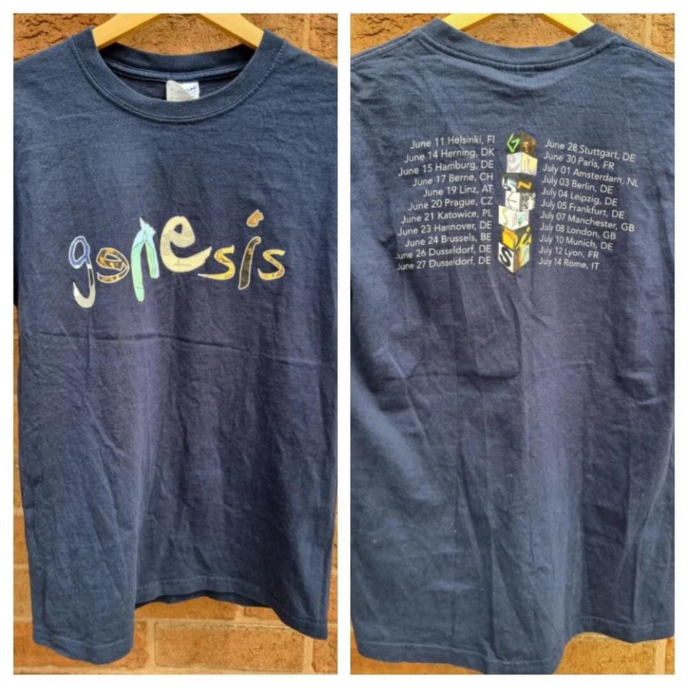 

Genesis 2007 Tour Reprinted Double Sided Navy T Shirt Unisex T-Shirt XXXXL