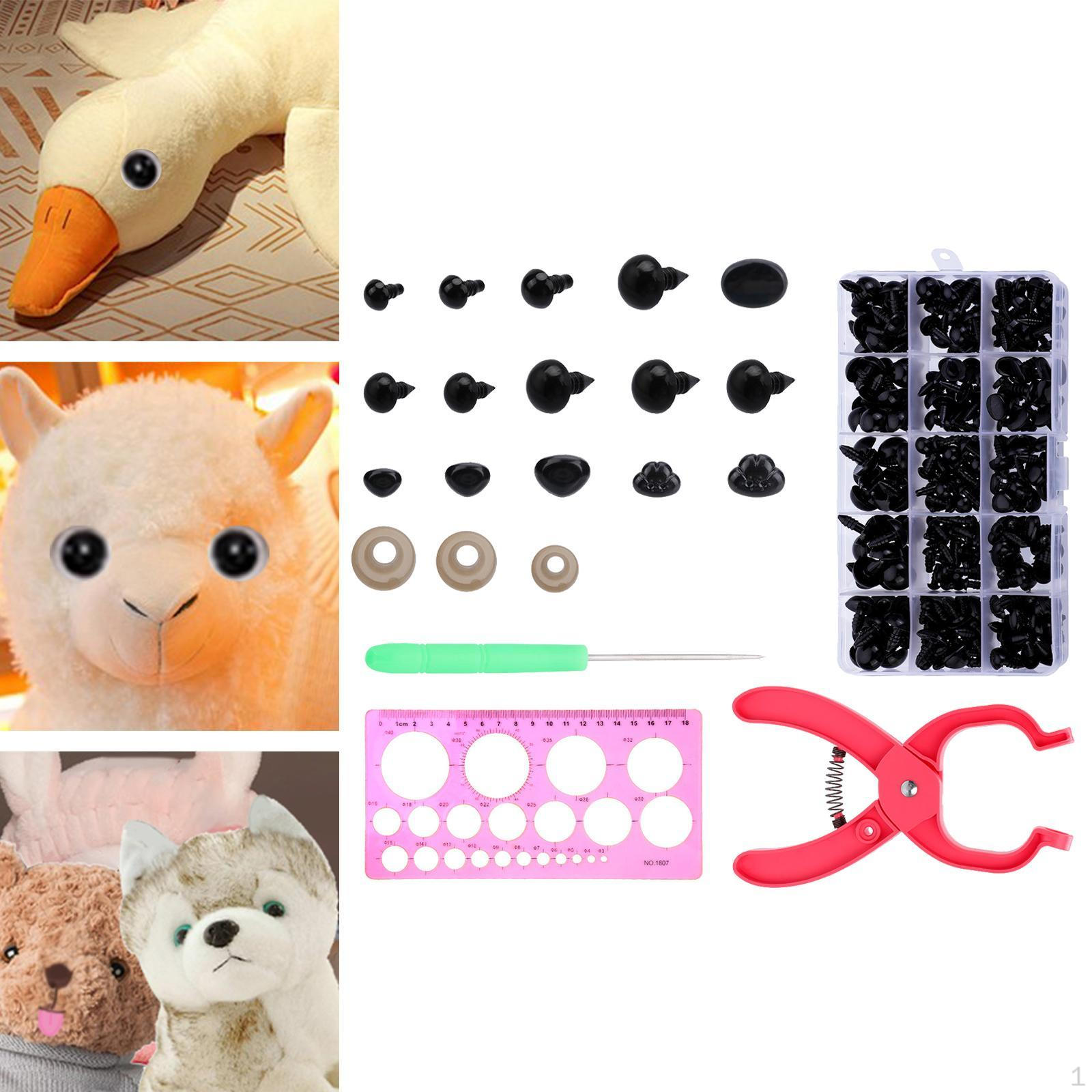 

Набор инструментов для вязания крючком кукольных глаз Установка амигуруми Простая в использовании профессиональная красный