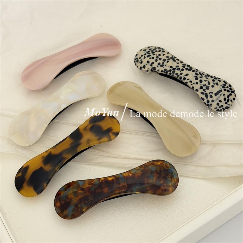 Korean Acetic Acid Hairpin Barrettes Advanced Sense Disc Hair Spring Clip for Women