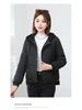 Women's Winter 2025 Rhombus Hooded Cotton-Padded Jacket - Trendy Petite Lightweight Outerwear