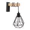Plug in Wire Cage Wall Sconce Industrial Rustic E27 E26 Bulb Base Hanging Wall Mount Lamp