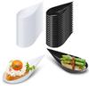 Tear Drop Mini Appetizer Plates,Reusable Plastic Spoons Desserts Appetizers Dishes Serving Plate,Catering Dessert Tasting Cups