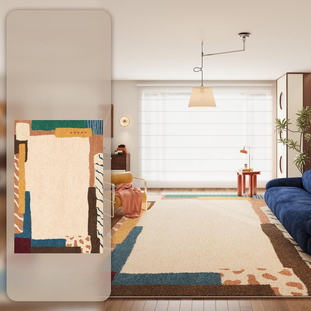 Dopamin-Farben Teppiche für Schlafzimmer Große Fläche Wohnzimmer Dekoration Mädchen Teppich Dicker Plüsch Bodenmatte Flauschig Weich Teppich für Arbeitszimmer