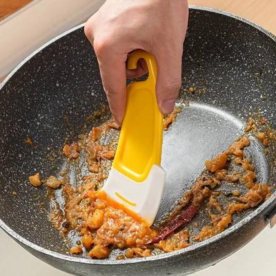 Temizlik Silikon Spatula Mutfak Kazıyıcı Yumuşak Bıçak Kazıyıcı Fırça Kirli Tava Tencere Bulaşıklar Temizleyici Aletler Silikon Mutfak Gereçleri