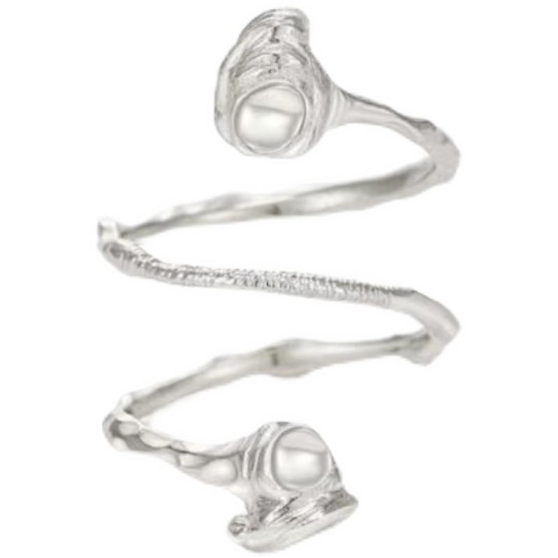 Versatile And Fashionable Copper Ring With Geometric Moon Surface Design Women For