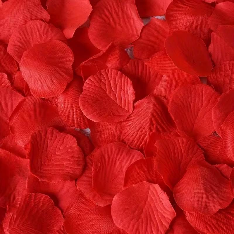 1000pcs Fake Rose Petals | Romantic Wedding Flower Decoration | Party Event Shooting Tool Suitable for Couples DIY Handmade Date