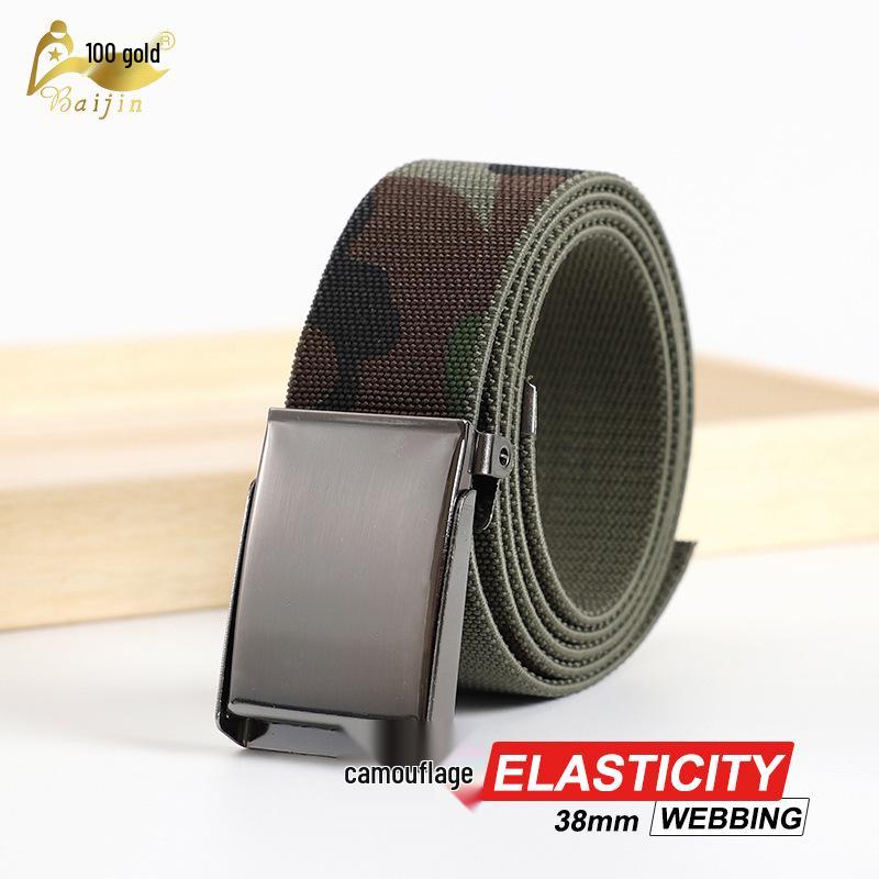 High Elasticity Knit Canvas Belt with Elastic Waistband - Fashionable and Comfortable
