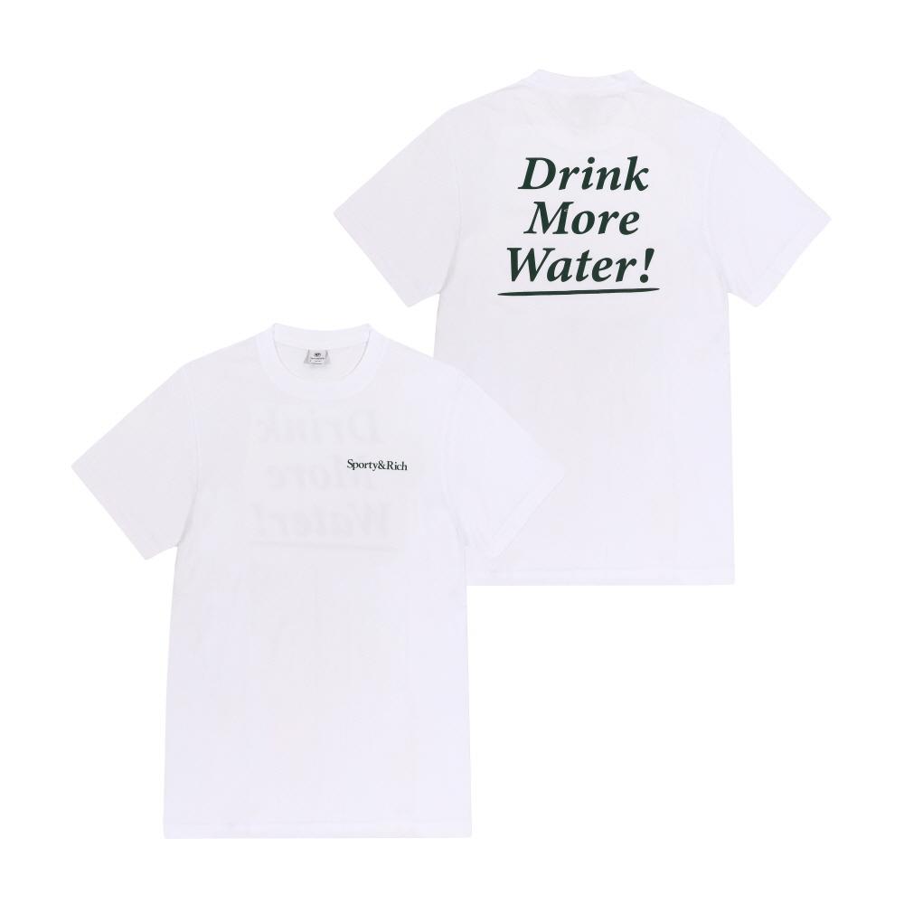 

SporTy Rich Drink More WaTer Unisex T shirT To043606300wh01 TO043606300WH01 WHITE (L)