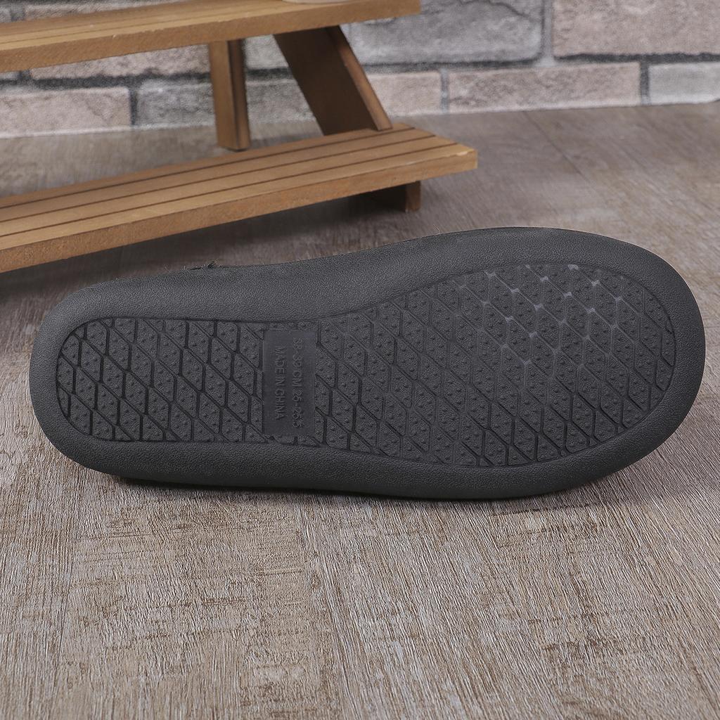 Automne et Hiver Femmes Chaussures Décontractées Chaudes d'Extérieur Nœud Rond Bout All-inclusive Vêtements d'Intérieur Chaussures en Coton