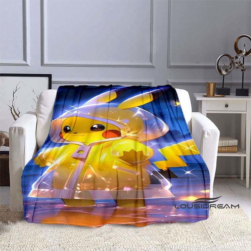 

This 3D Pokémon Pikachu flannel blanket is soft and warm, suitable for bedrooms, living rooms, beds, travel, camping, and picnic 75x90cm
