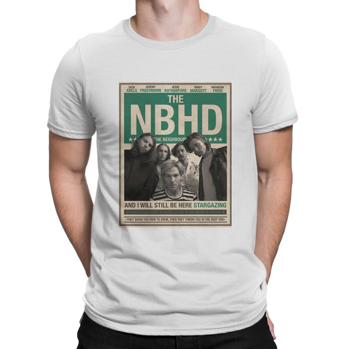 Men s T-Shirt Stargazing Vintage Pure Cotton Tees Short Sleeve The NBHD Neighbourhood T Shirts O Neck Tops Birthday Gift 6XL 980₽