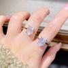 Hot-selling New Direct Batch Electroplated Real Gold Super Flash Oval Zircon Ring Women's High-end Ring