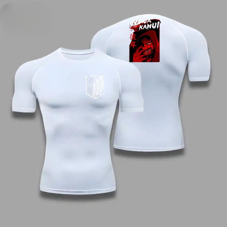 

Men Short-Sleeve T-Shirt Breathable Quick Drying High Elasticity Print Running Cycling Gym Workouts Shirts S