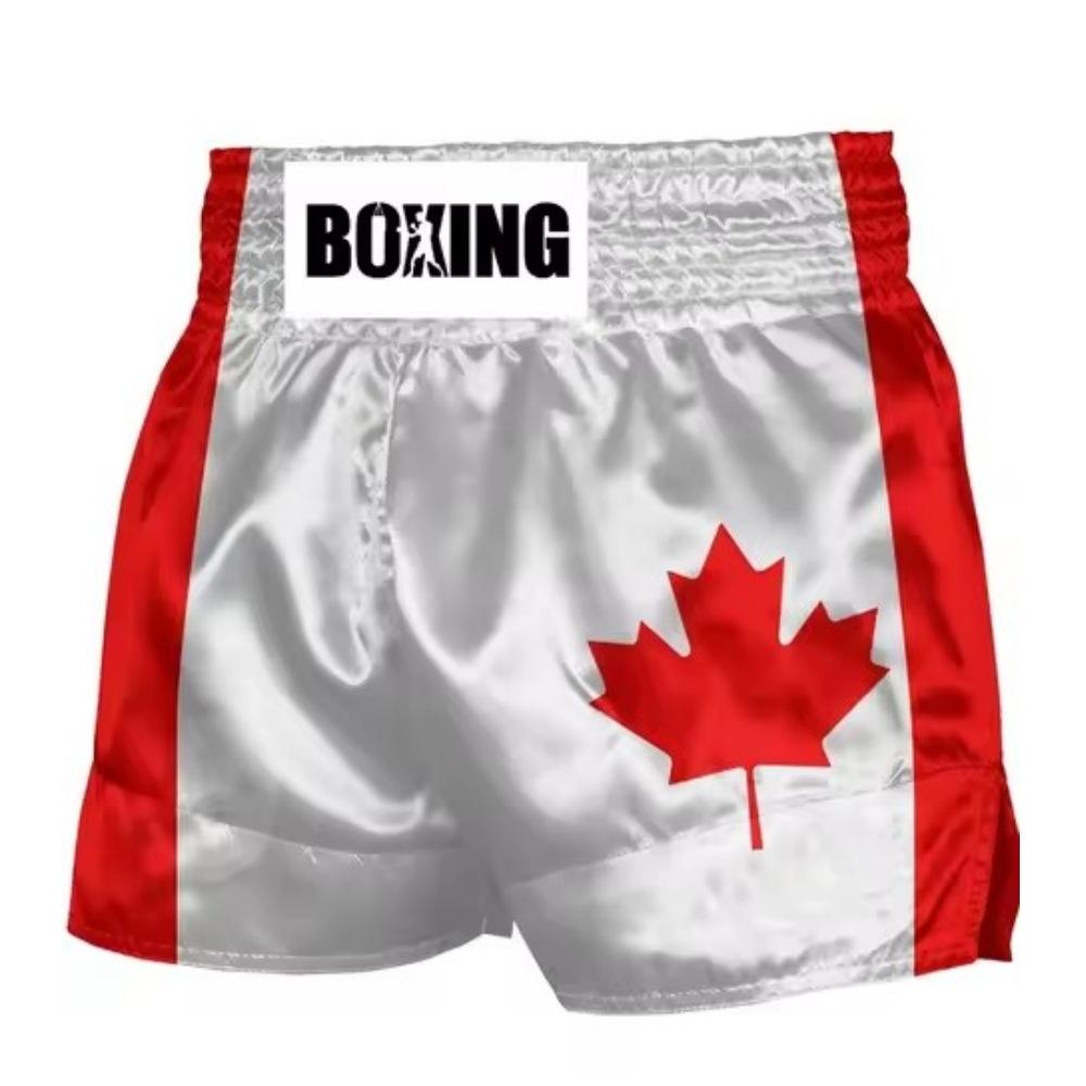 Canadian flag Muay Thai children s boxing shorts, Muay Thai men s boxing shorts, fighting shorts XXS